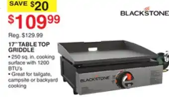 Dunham's Sports BLACKSTONE 17 TABLE TOP GRIDDLE offer