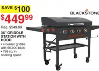 Dunham's Sports BLACKSTONE 36 GRIDDLE STATION WITH HOOD offer