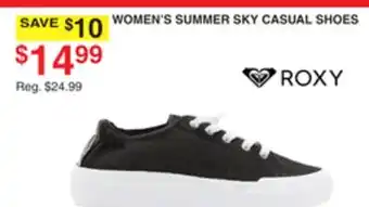 Dunham's Sports ROXY WOMEN'S SUMMER SKY CASUAL SHOES offer