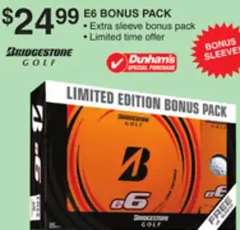 Dunham's Sports E6 BONUS PACK offer