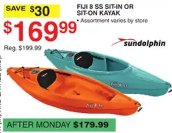 Dunham's Sports SUNDOLPHIN FIJI 8 SS SIT-IN OR SIT-ON KAYAK offer