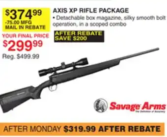 Dunham's Sports AXIS XP RIFLE PACKAGE offer