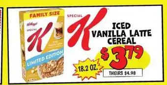 Ollie's ICED VANILLA LATTE CEREAL offer