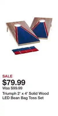 BJ’s Triumph 2' x 4' Solid Wood LED Bean Bag Toss Set offer