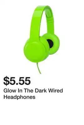 Five Below Glow In The Dark Wired Headphones offer
