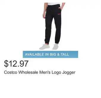 Costco Costco Wholesale Men's Logo Jogger offer