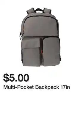 Five Below Multi-Pocket Backpack 17in offer