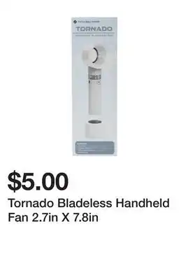 Five Below Tornado Bladeless Handheld Fan 2.7in X 7.8in offer