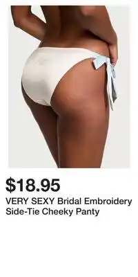 Victoria's Secret VERY SEXY Bridal Embroidery Side-Tie Cheeky Panty offer