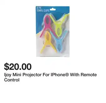 Five Below Ijoy Mini Projector For IPhone With Remote Control offer