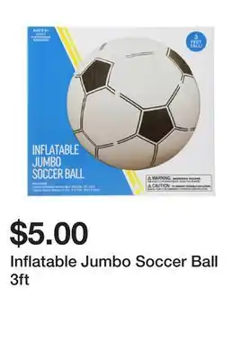 Five Below Inflatable Jumbo Soccer Ball 3ft offer