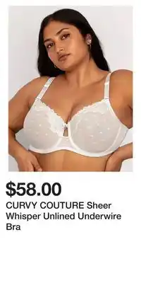 Victoria's Secret CURVY COUTURE Sheer Whisper Unlined Underwire Bra offer