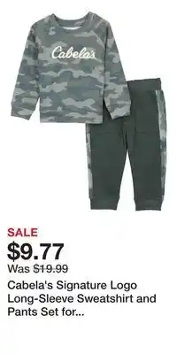 Cabela's Cabela's Signature Logo Long-Sleeve Sweatshirt and Pants Set for Babies offer