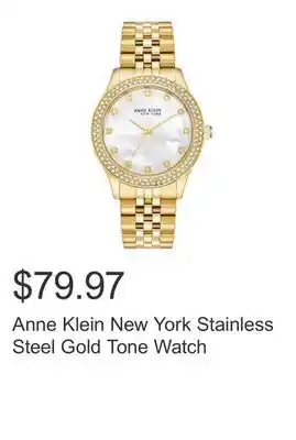 Costco Anne Klein New York Stainless Steel Gold Tone Watch offer