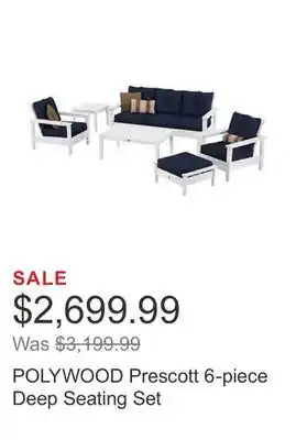 Costco POLYWOOD Prescott 6-piece Deep Seating Set offer