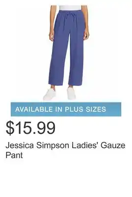 Costco Jessica Simpson Ladies' Gauze Pant offer