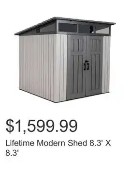 Costco Lifetime Modern Shed 8.3' X 8.3' offer