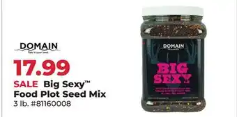 Runnings DOMAIN Big Sexy Food Plot Seed Mix offer