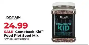 Runnings DOMAIN Comeback Kid Food Plot Seed Mix offer