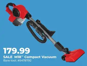 Runnings Milwaukee M18 Compact Vacuum Bare tool offer