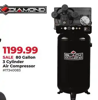 Runnings BLACK DIAMOND 80 Gallon 3 Cylinder Air Compressor offer