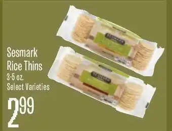 Jewel-Osco Sesmark Rice Thins 3-5 Oz. offer