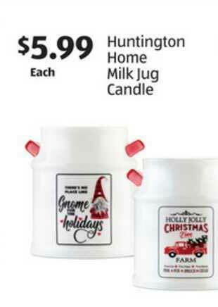 Aldi Huntington Home Milk Jug Candle offer