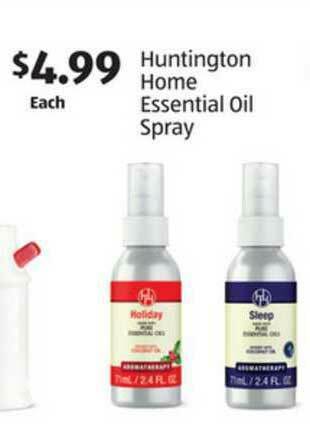 Aldi Huntington Home Essential Oil Spray offer