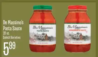 Jewel-Osco De Massimo's Pasta Sauce offer