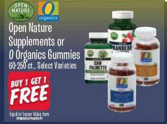 Jewel-Osco Open Nature Supplements Or O Organics Gummies offer