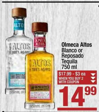Super King Markets Olmeca Altos Blanco Or Reposado Tequila 750 Ml offer