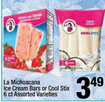 Super King Markets La Michoacana Ice Cream Bars Or Cool Stix 6 Ct offer