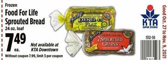 KTA Super Stores Food For Life Sprouted Bread offer