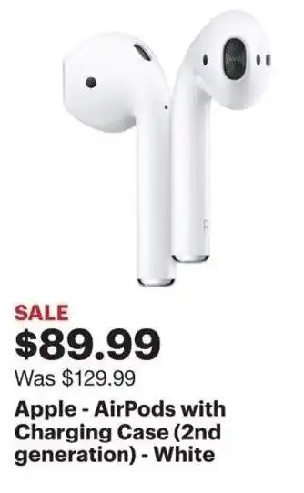 Best Buy Apple - AirPods with Charging Case offer