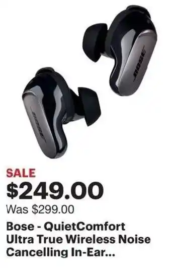 Best Buy Bose QuietComfort Ultra True Wireless Noise Cancelling offer