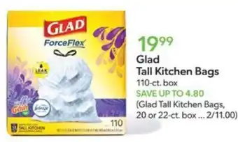 Publix Glad Tall Kitchen Bags offer
