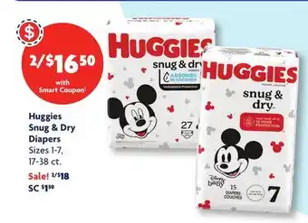 Family Dollar Huggies Snug & Dry Diapers offer