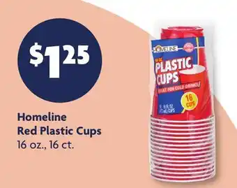 Family Dollar Homeline Red Plastic Cups offer