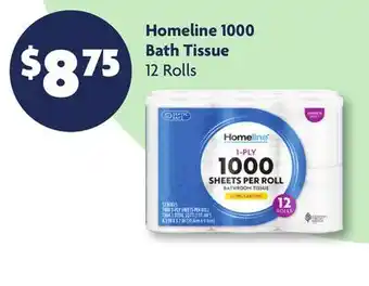 Family Dollar Homeline 1000 Bath Tissue offer