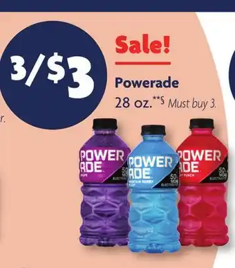 Family Dollar Powerade offer