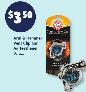 Family Dollar Arm & Hammer Vent Clip Car Air Freshener offer