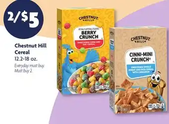 Family Dollar Chestnut Hill Cereal offer