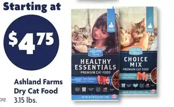 Family Dollar Ashland Farms Dry Cat Food offer