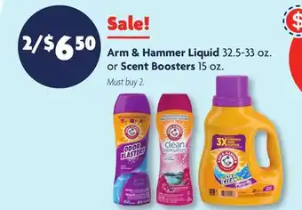 Family Dollar Arm & Hammer Liquid 32.5-33 oz. or Scent Boosters 15 oz offer