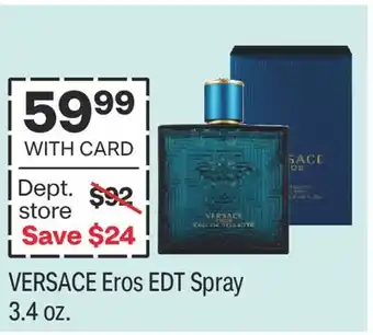 CVS VERSACE Eros EDT Spray 3.4 oz offer