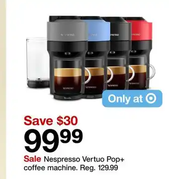 Target Nespresso Vertuo Pop + coffee machine offer