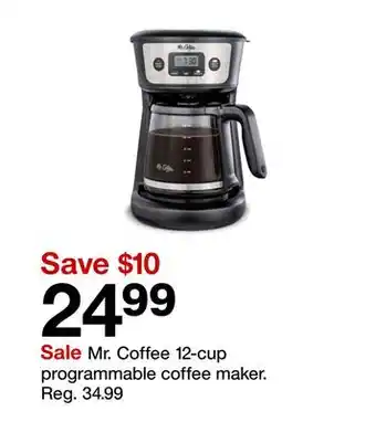 Target Mr. Coffee 12-cup programmable coffee maker offer