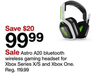 Target Astro A20 bluetooth wireless gaming headset for Xbox Series X/S and Xbox One offer