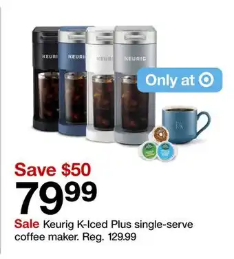 Target Keurig K-Iced Plus single-serve coffee maker offer