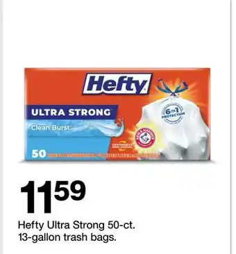 Target Hefty Ultra Strong 50-ct. 13-gallon trash bags offer